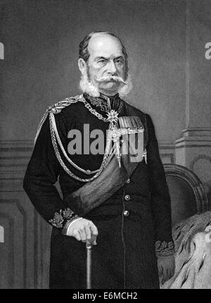 William I, deutscher Kaiser (1797-1888) auf Kupferstich aus dem Jahr 1873. König von Preußen und dem ersten deutschen Kaiser. Stockfoto