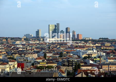 Luftbild aus Wien, Österreich Stockfoto