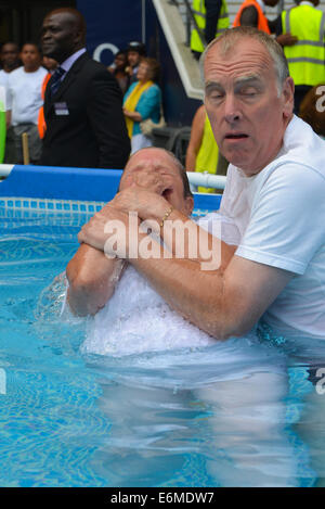 Taufe Zeuge Jehovas London Convention Twickenham Stadion London 2014 Stockfoto