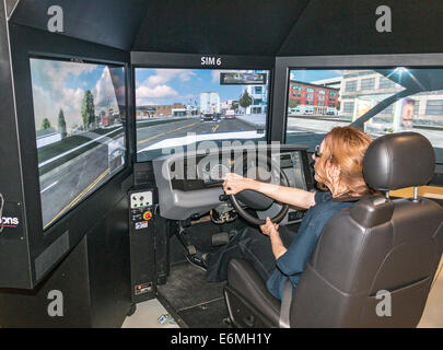 Simulierte Notfall fahren in der RCMP Depot Kadett Training Academy in Regina, Saskatchewan, Kanada. Stockfoto