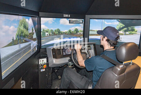 Simulierte Notfall fahren in der RCMP Depot Kadett Training Academy in Regina, Saskatchewan, Kanada. Stockfoto