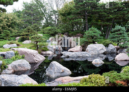 Japanische Gedenkgarten am Konservatorium in Saint Paul, Minnesota Stockfoto