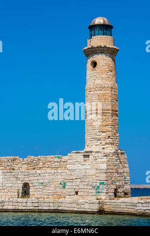 Der Leuchtturm von Rethymno auf Kreta, Griechenland Stockfoto