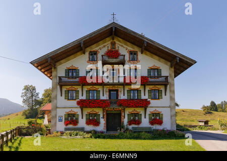 Bauernhaus in Funk in der Nähe von Hundham, Fischbachau, Upper Bavaria, Bavaria, Germany Stockfoto