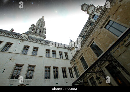 Brüssel-Nacht. Elemente dieses Bildes, eingerichtet von der NASA Stockfoto