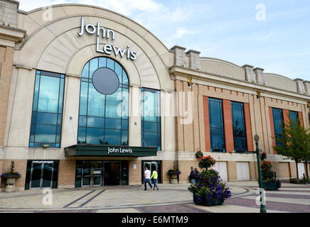 Eingang zum Kaufhaus John Lewis in Trafford Centre, Manchester, England, Großbritannien Stockfoto