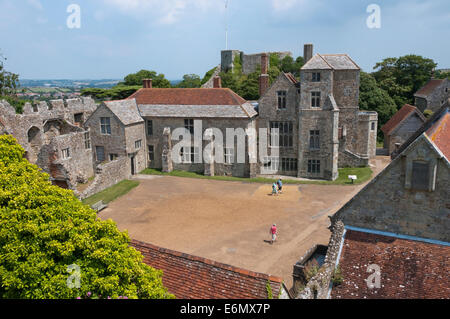 Die Aula der Carisbrooke Castle auf der Isle Of Wight. Stockfoto