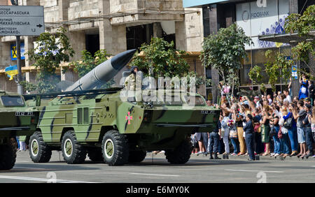 Militärparade in der ukrainischen Hauptstadt Stockfoto