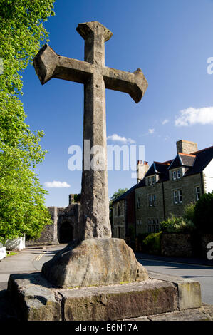 City Cross, Llandaff Kathedrale, Llandaff, Cardiff, Wales, UK. Stockfoto