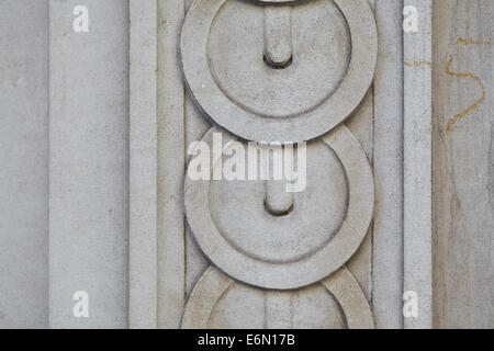 London-Texturen, typischen grauen Stein, gemustert. Stockfoto