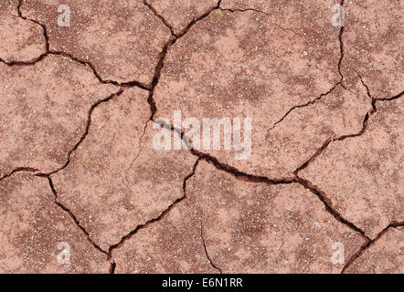 Nahaufnahme der Bodentextur Boden trocken dracked Stockfoto