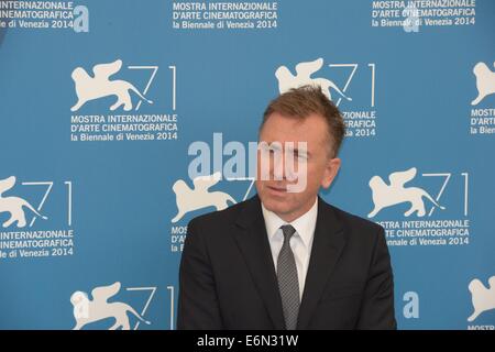 Venedig, Italien. 27. August 2014. Mitglied der internationalen Jury des Main Konkurrenz Tim Roth stellt während des Telefonats Foto 71. Filmfestival von Venedig 27. August 2014. Bildnachweis: Xinhua/Alamy Live-Nachrichten Stockfoto