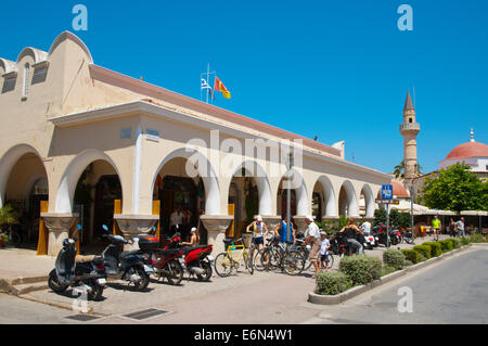 Dimoiki Dorag Markt Halle Exterieur, Altstadt, Kos-Stadt, Insel Kos, Dodekanes-Inseln, Region südliche Ägäis, Griechenland, Europa Stockfoto