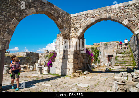 Mittelalterliche Burg Neratzia, Kos-Stadt, Insel Kos, Dodekanes, Griechenland, Europa Stockfoto