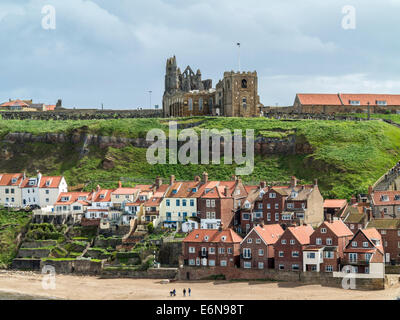 Whitby Stadt und Abtei Whitby, North Yorkshire, England, UK Stockfoto