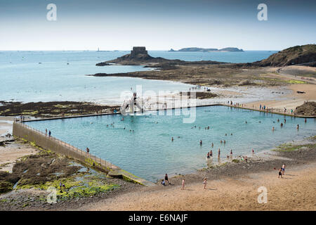 Saint-Malo, Strand, Ile et Vilaine, Bretagne Frankreich Bretagne Stockfoto