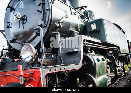 Historische Dampf Lok "Pacific PLM 231 K 8" von "Paimpol-Pontrieux" Zug Brittany France Stockfoto