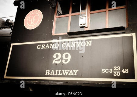 Dampfmaschine, Grand Canyon Railway, Williams, Arizona USA Stockfoto