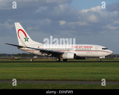 CN-RNM Royal Air Maroc Boeing 737-2B6C, 11. August 2014, Landung auf dem Flughafen Schiphol (AMS - EHAM), den Niederlanden, pic3 Stockfoto