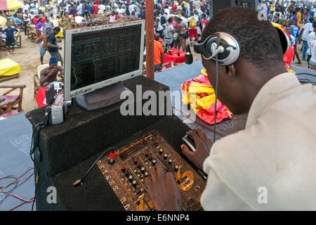 Musik auf Points Strand, Accra, Ghana, Afrika Stockfoto