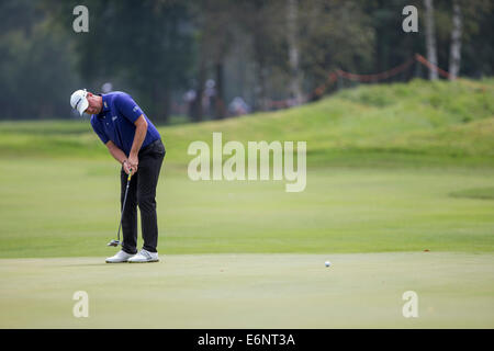 Peter Hanson (SWE) in Aktion während der ersten Runde der 71. Italian Open statt im Circolo Golf Torino Stockfoto