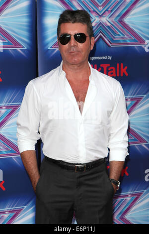 London, UK. 27. August 2014. Simon Cowell ankommen für die X Factor Fototermin im Schinken Hof Hotel, London. 27.08.2014 Credit: Dpa picture-Alliance/Alamy Live News Stockfoto