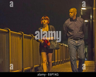 DER EQUALIZER 2014 Columbia Pictures Film Chloe Grace Moretz mit Denzel Washington Stockfoto