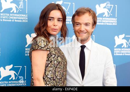 Venedig, Italien. 28. August 2014. Elodie Bouchez und. Jonathan Lambert.Reality Credit: Roger Harvey/Globe Fotos/ZUMA Draht/Alamy Live-Nachrichten Stockfoto