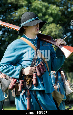 Sir William Pennymans Regiment. Englischer Bürgerkrieg. Royalistische Armee bei einer militärischen Reenactment-Show. UK Stockfoto