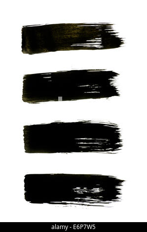 Ein schwarz auf weißem Papier gemalt Stockfoto