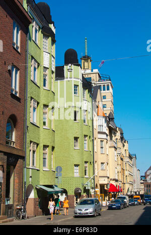 Lönnrotinkatu Straße, Kamppi Bezirk, zentral-Helsinki, Finnland, Europa Stockfoto