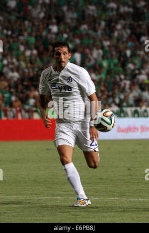 Nikosia, Zypern. 28. August 2014. Kevin Kuranyi von Dinamo Moskva während ihrer Europa League Play-offs zweiten Bein Fußballspiel gegen Omonoia im GSP-Stadion in Nikosia, Zypern, Donnerstag, 28. August 2014 Credit: Yiannis Kourtoglou/Alamy Live News Stockfoto