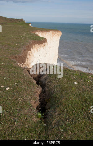 Erosion der Felsen in der Nähe von Beachy Head, East Sussex Stockfoto