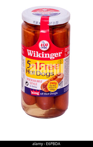 Glas der Wikinger Hot Dogs Stockfoto