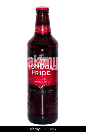 Glasflasche Fullers London Pride Premium Ale Bier Stockfoto