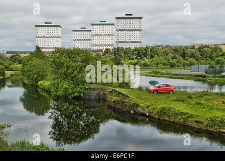 Forth & Clyde Canal Firhill Maryhill Glasgow. Stockfoto