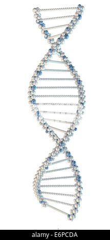 Illustration des weißen DNA-Kette Stockfoto