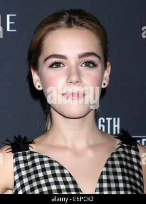 16. ordentliche Kostüm-Designer Guild Awards - Ankünfte mit: Kiernan Shipka wo: Los Angeles, California, Vereinigte Staaten von Amerika bei: 22. Februar 2014 Stockfoto