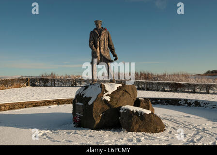 David Stirling-Denkmal am Doune im Winter Schnee. Stockfoto