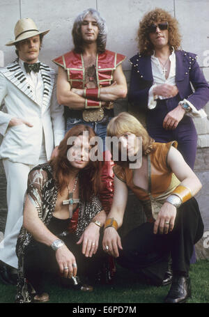 MOTT THE HOOPLE UK-Glam-Rock-Gruppe über 1973 Stockfoto