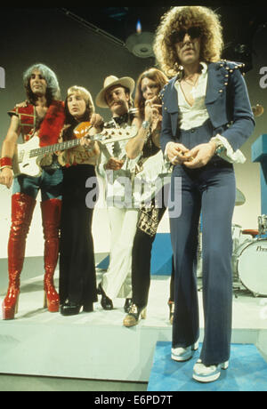 MOTT THE HOOPLE UK-Glam-Rock-Gruppe über 1973 Stockfoto
