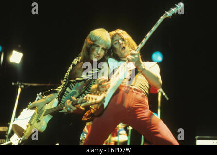 MOTT THE HOOPLE UK-Glam-Rock-Gruppe über 1973 Stockfoto