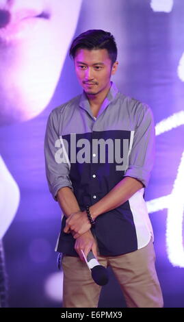 Peking, China. 27. August 2014. Schauspieler Nicholas Tse besucht Pressekonferenz des neuen Films "Aber immer" in Peking auf Mittwoch, 27. August 2014. © TopPhoto/Alamy Live-Nachrichten Stockfoto