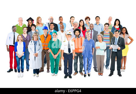 Gruppe von Menschen, multiethnischen gemischte Besetzungen Stockfoto