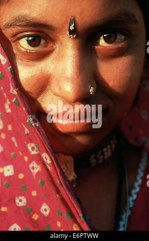 Mädchen, die Zugehörigkeit zu der Gaduliya Lohar Kaste (Indien) Stockfoto