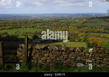 Landschaft mit Blick auf die Fylde Lancashire Beacon fiel entnommen Stockfoto