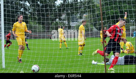 Schottische Sun Tiefland Liga Dalbeattie Star 5 BSC Glasgow 1 Islecroft Stadium Samstag, 16. August 2014 Stockfoto