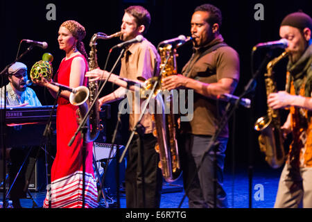 Das Souljazz-Orchester beim Festival Lent, Maribor, Slowenien, Europäische Union Stockfoto