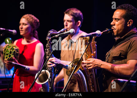 Das Souljazz-Orchester beim Festival Lent, Maribor, Slowenien, Europäische Union Stockfoto