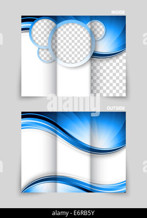 Tri-Fold Broschüre design Stockfoto